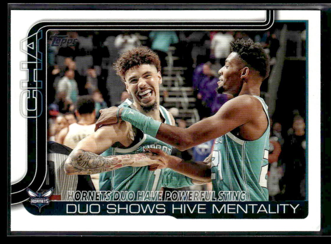 2025-26 Topps #283 Hornets Duo Have Powerful Sting: Duo Shows Hive Mentality