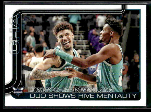 2025-26 Topps #283 Hornets Duo Have Powerful Sting: Duo Shows Hive Mentality