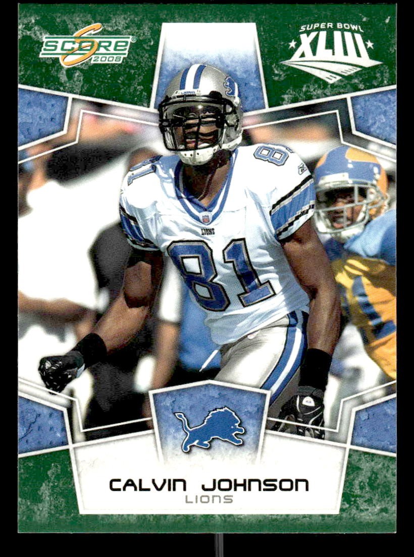 2008 Score #101 Calvin Johnson Super Bowl XLIII Green
