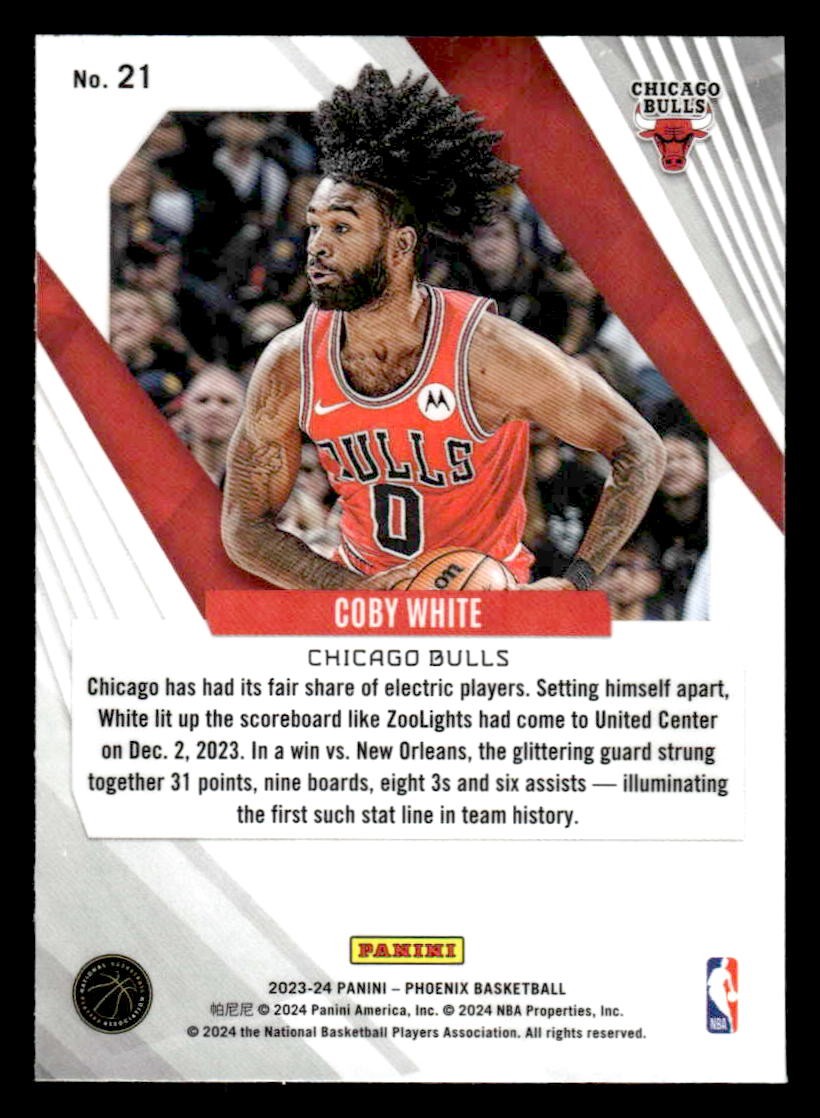 2023-24 Panini Phoenix #21 Coby White