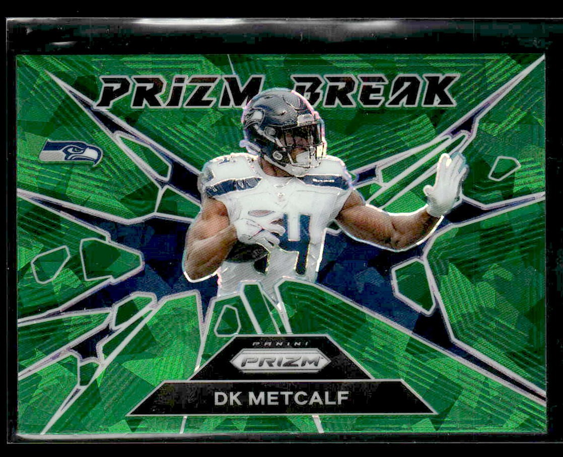 2024 Panini Prizm #5 DK Metcalf Prizm Break Green Ice Prizm