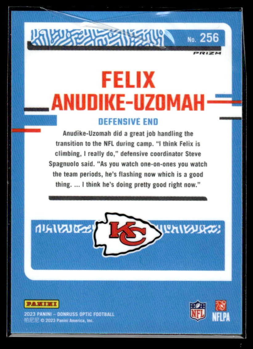 2023 Donruss Optic #256 Felix Anudike-Uzomah Blue Scope