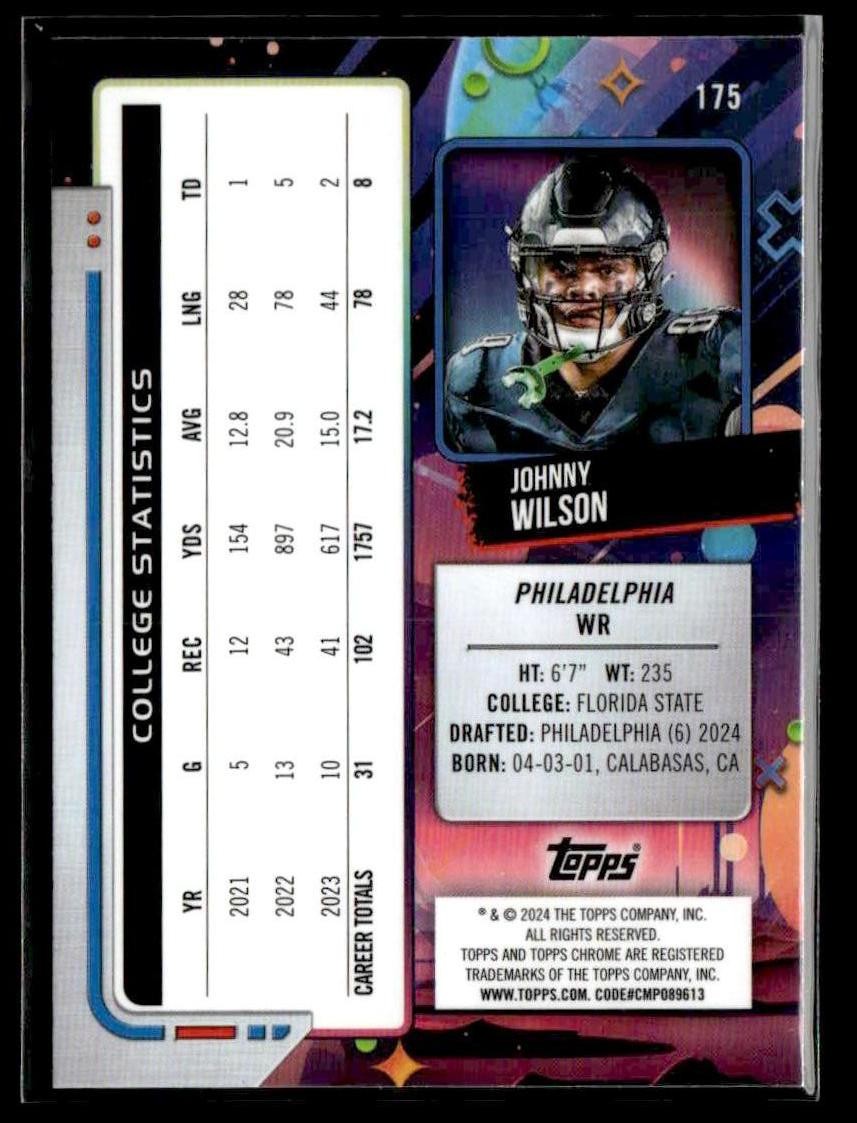 2024 Topps Chrome Cosmic #175 Johnny Wilson