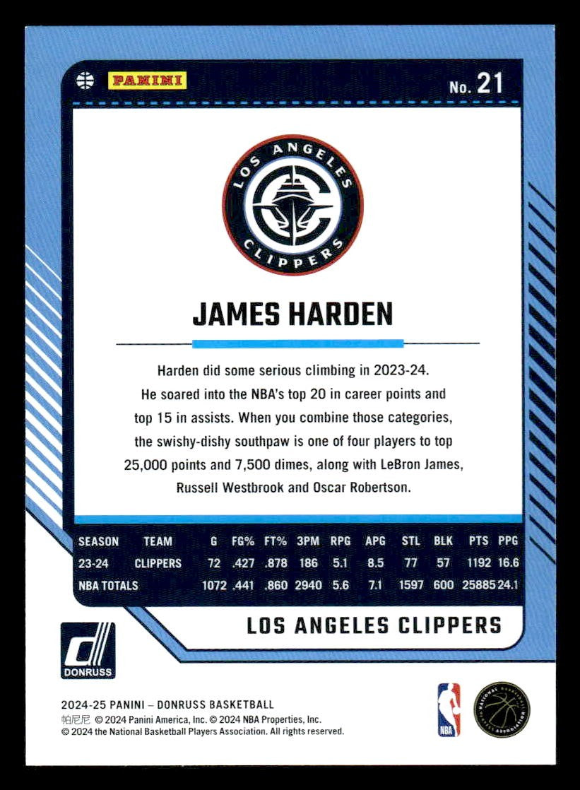 2024-25 Donruss #21 James Harden
