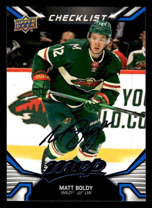 2022-23 Upper Deck MVP #250 Matt Boldy Blue Script