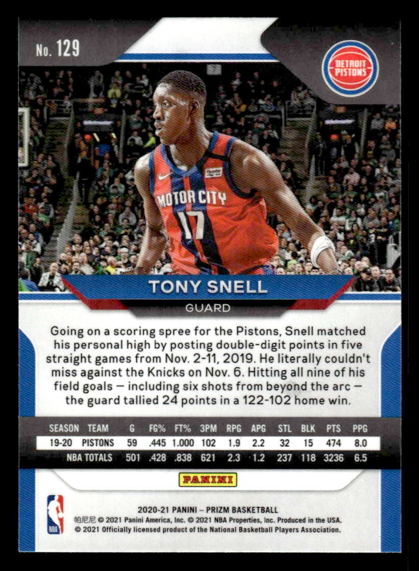 2020-21 Panini Prizm #129 Tony Snell