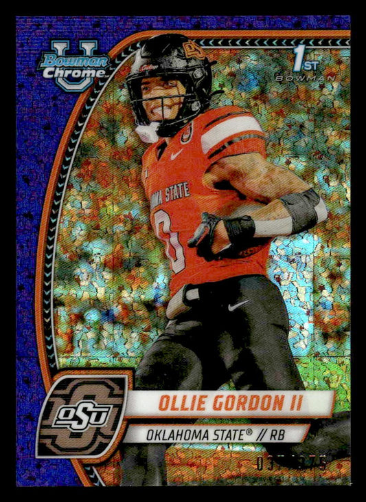 2024 Bowman U Chrome #197 Ollie Gordon II Purple Mini-Diamond Refractor #/375