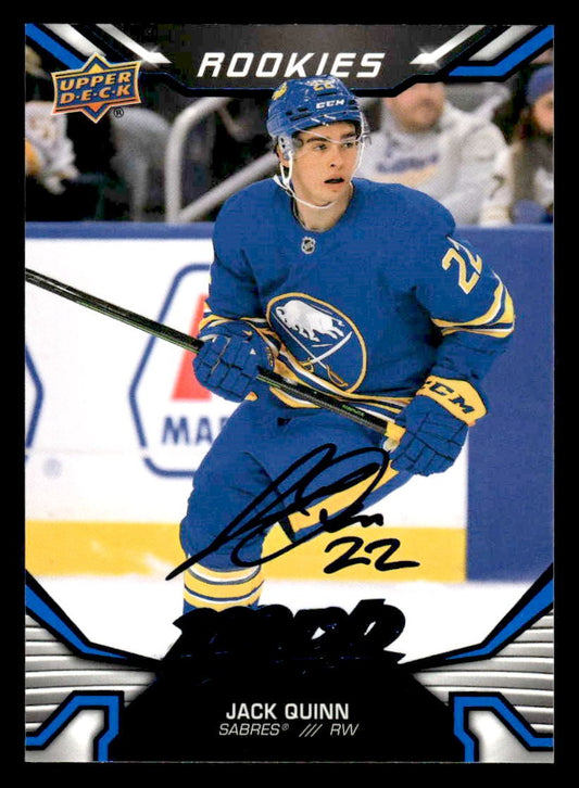 2022-23 Upper Deck MVP #228 Jack Quinn Blue Script