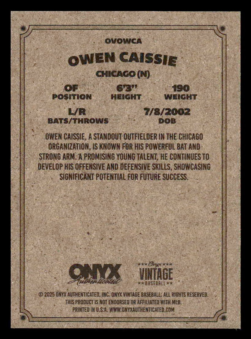 2025 Onyx Vintage #OVOWCA Owen Caissie