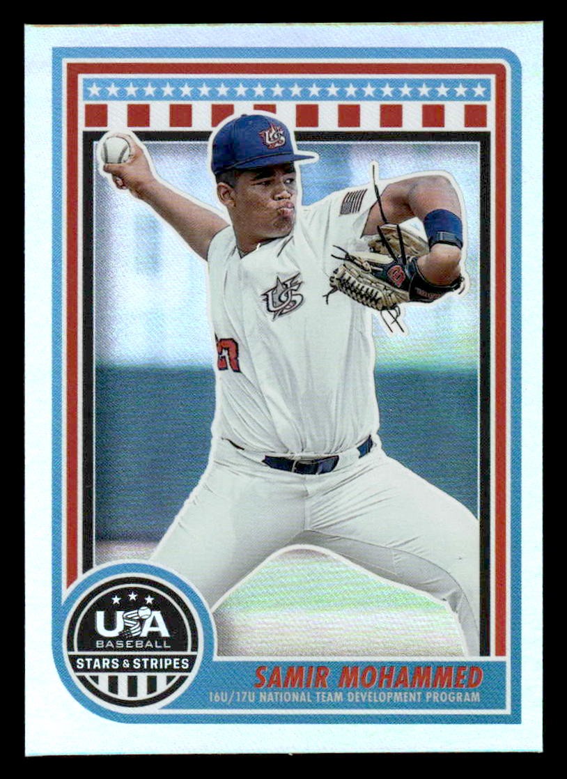 2025 Panini Stars and Stripes USA Baseball #107 Samir Mohammed
