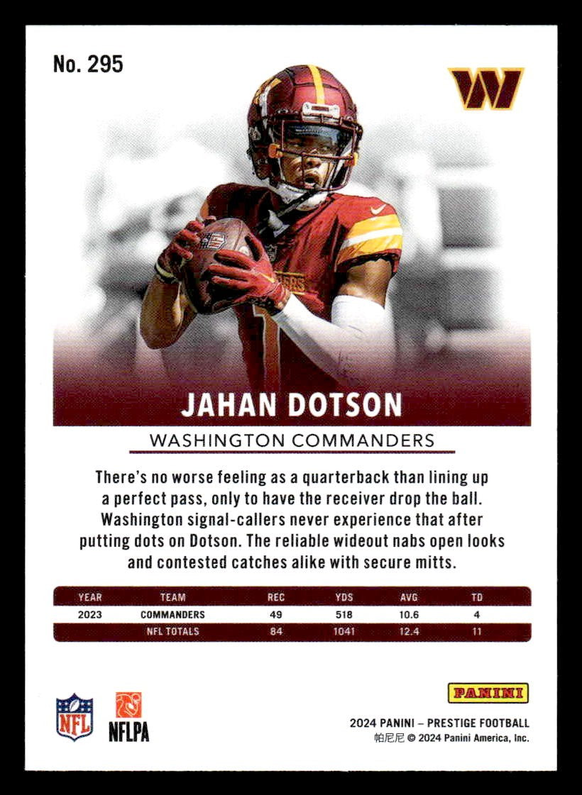 2024 Panini Prestige #295 Jahan Dotson Hyper Xtra Points