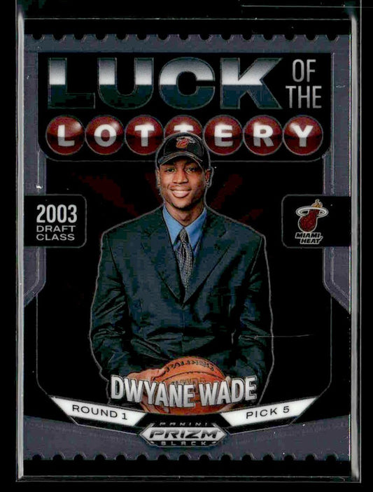 2024-25 Panini Prizm Black #5 Dwayne Wade Luck of the Lottery