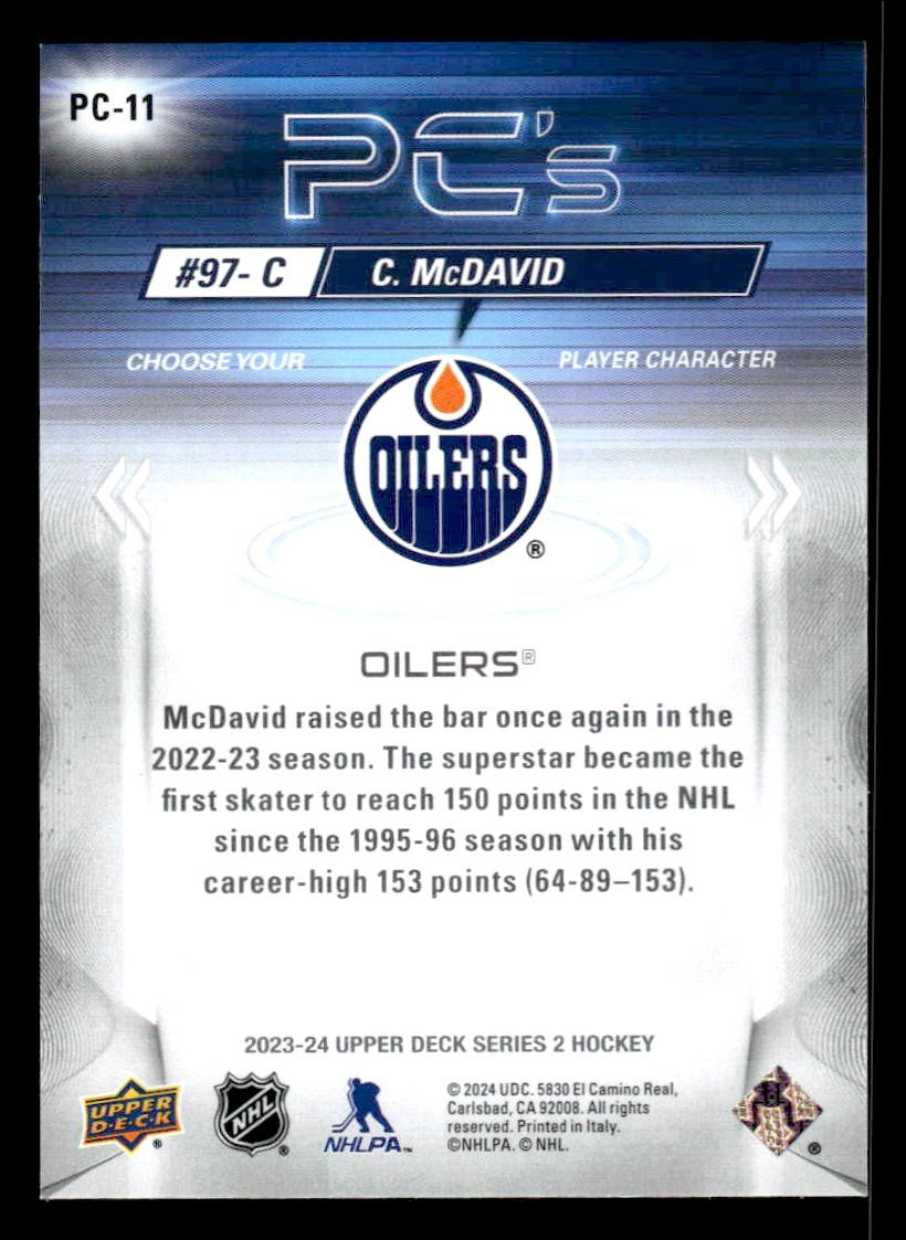 2023-24 Upper Deck #PC-11 Connor McDavid PC's
