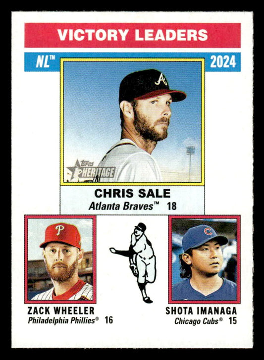 2025 Topps Heritage #199 Shota Imanaga / Zack Wheeler / Chris Sale