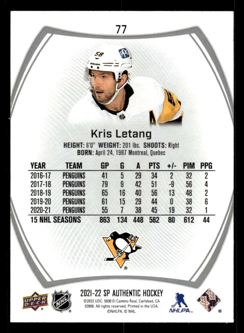 2021-22 SP #77 Kris Letang