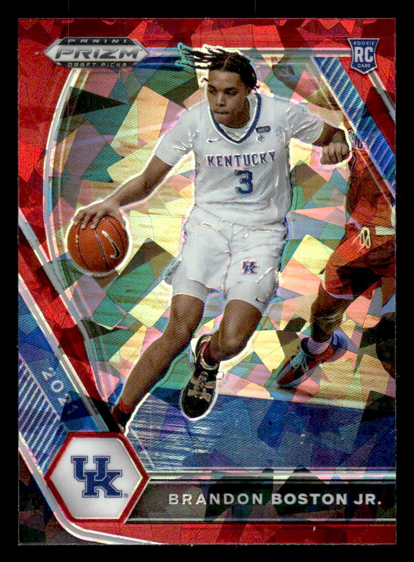 2021 Panini Prizm Draft Picks #24 Brandon Boston Jr. Red Ice