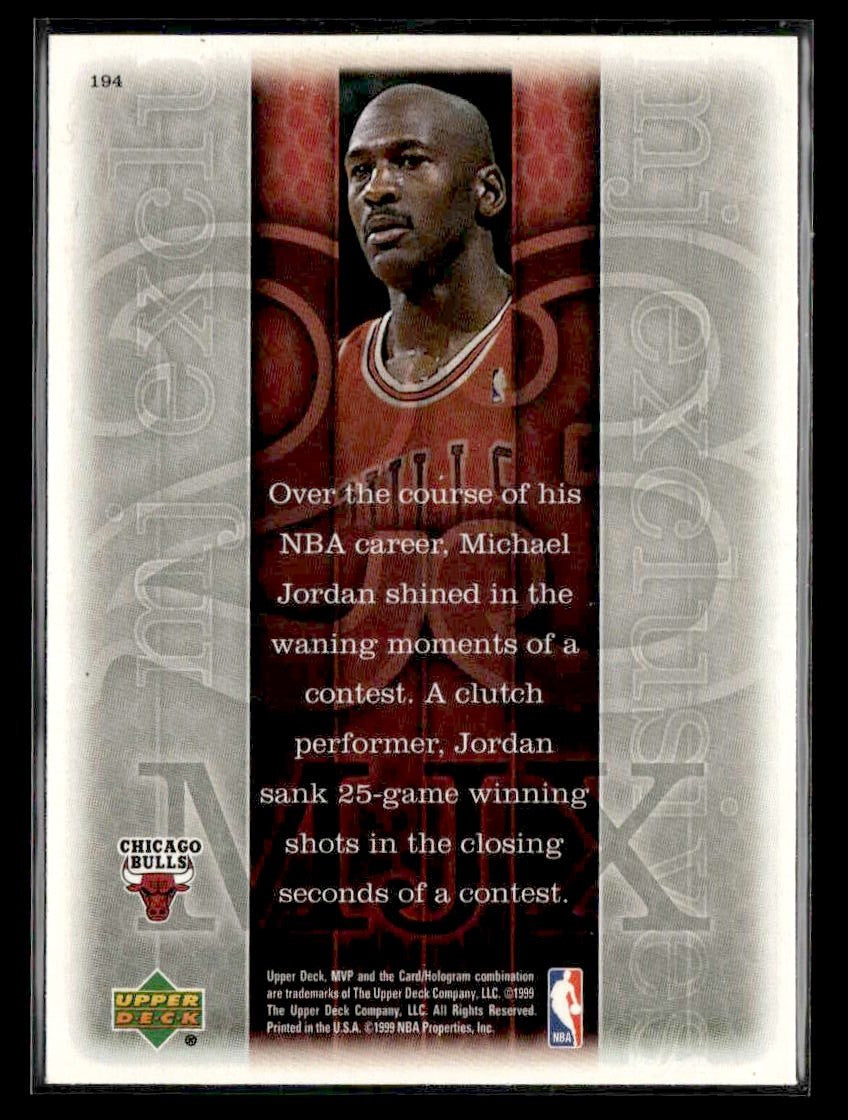 1999-00 Upper Deck MVP #194 Michael Jordan