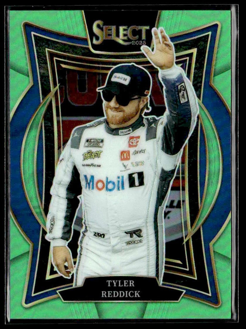 2025 Panini Select #87 Tyler Reddick Neon Green Prizms #/75