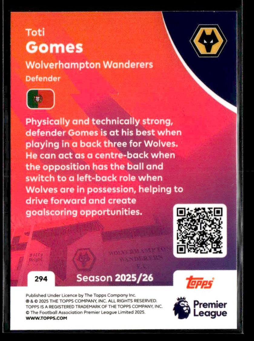 2025-26 Topps Premier League #294 Toti Gomes