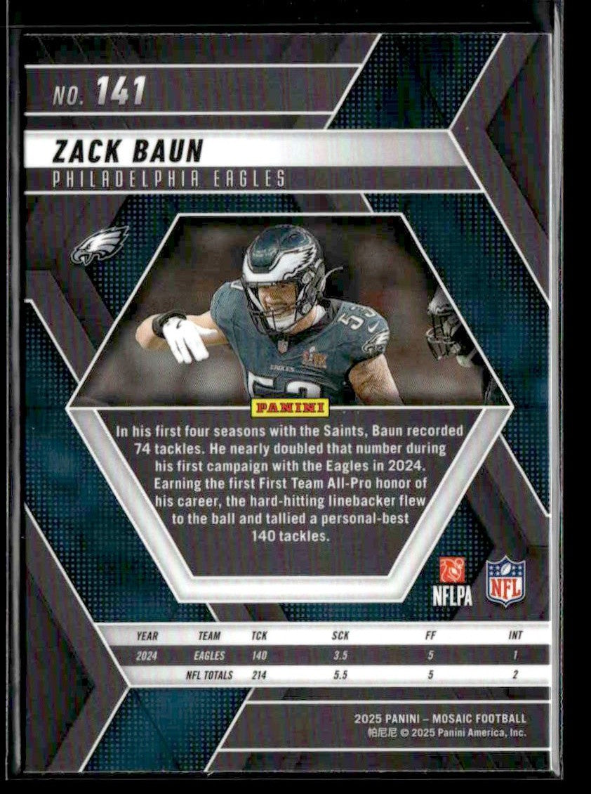 2025 Panini Mosaic #141 Zack Baun