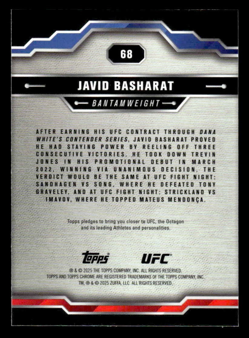 2025 Topps Chrome UFC #68 Javid Basharat