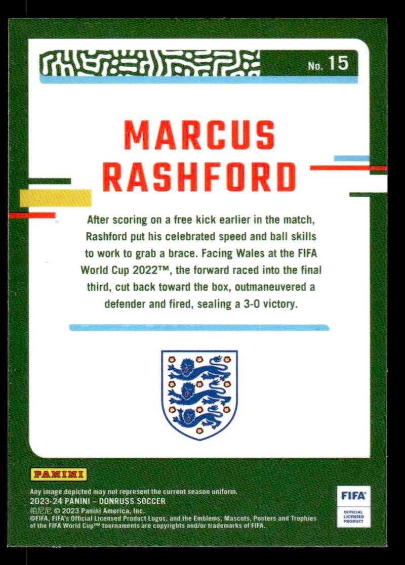 2023-24 Donruss #15 Marcus Rashford Optic