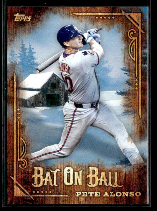 2025 Topps x Bob Ross: The Joy of Baseball #BOB-16 Pete Alonso Bat On Ball