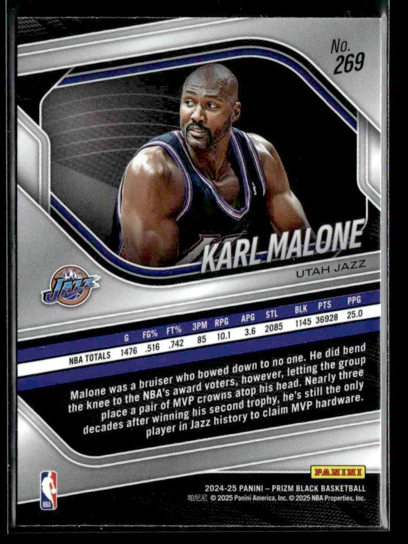 2024-25 Panini Prizm Black #269 Karl Malone Legends
