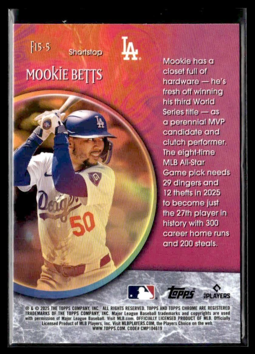 2025 Topps Chrome #F15-5 Mookie Betts Fortune 15