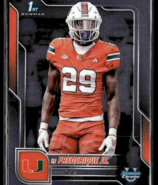 2025 Bowman University Chrome #92 OJ Frederique Jr.