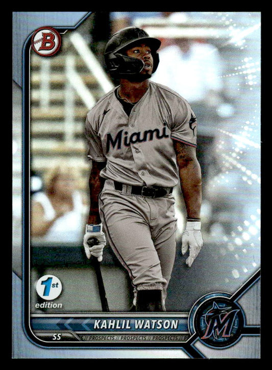 2022 Bowman Draft 1st Edition #BD-35 Kahlil Watson Sky Blue