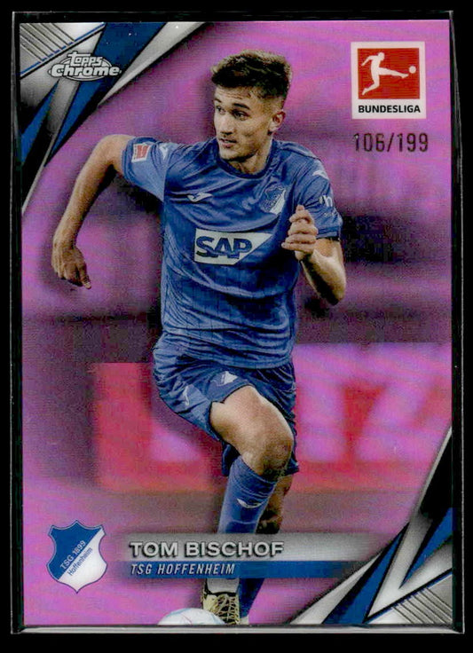 2025 Topps Chrome Bundesliga #49 Tom Bischof Pink Refractor #/199