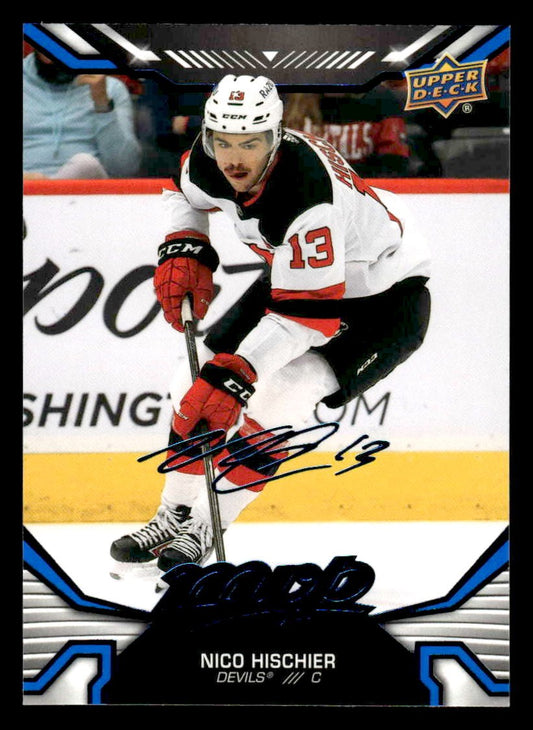 2022-23 Upper Deck MVP #43 Nico Hischier Blue Script