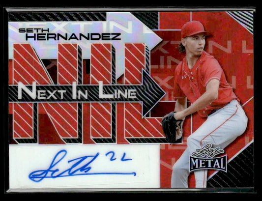 2025 Leaf Metal #NL-SH1 Seth Hernandez Next in Line Prismatic Red