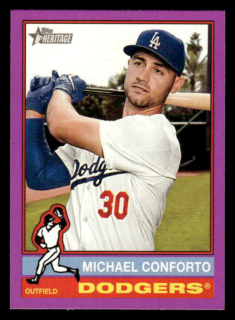2025 Topps Heritage #297 Michael Conforto Light Purple
