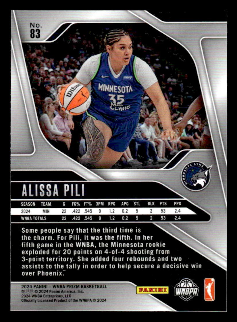 2024 Panini Prizm WNBA #83 Alissa Pili