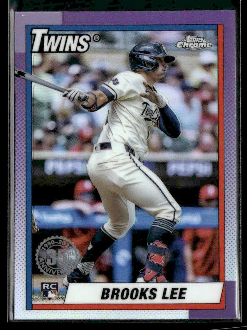 2025 Topps Chrome #90CB-20 Brooks Lee 1990 Topps Baseball 35th Anniversary