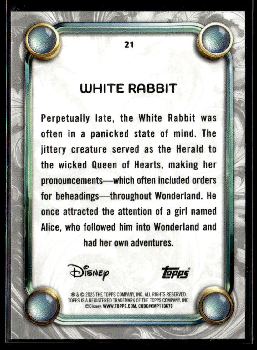 2025 Topps Disney Wonder #21 White Rabbit