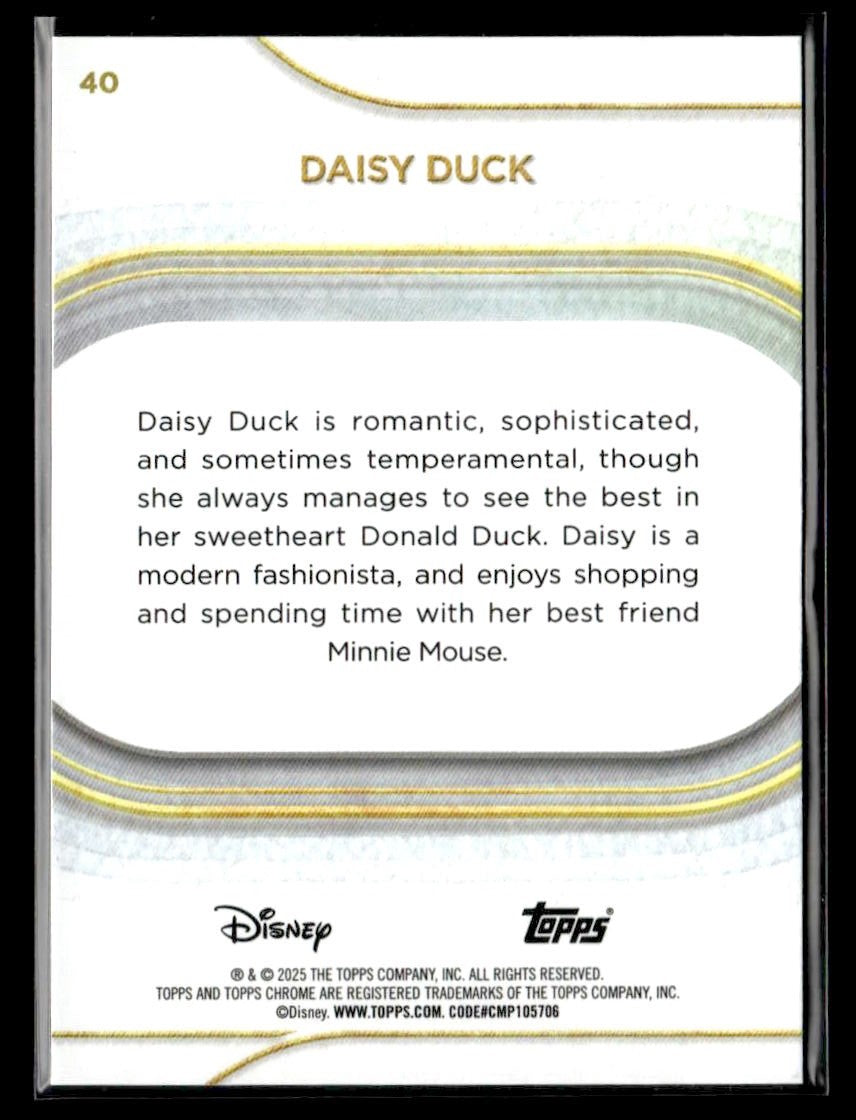 🌟 Daisy Duck — 2025 Topps Chrome Disney #40 🌟