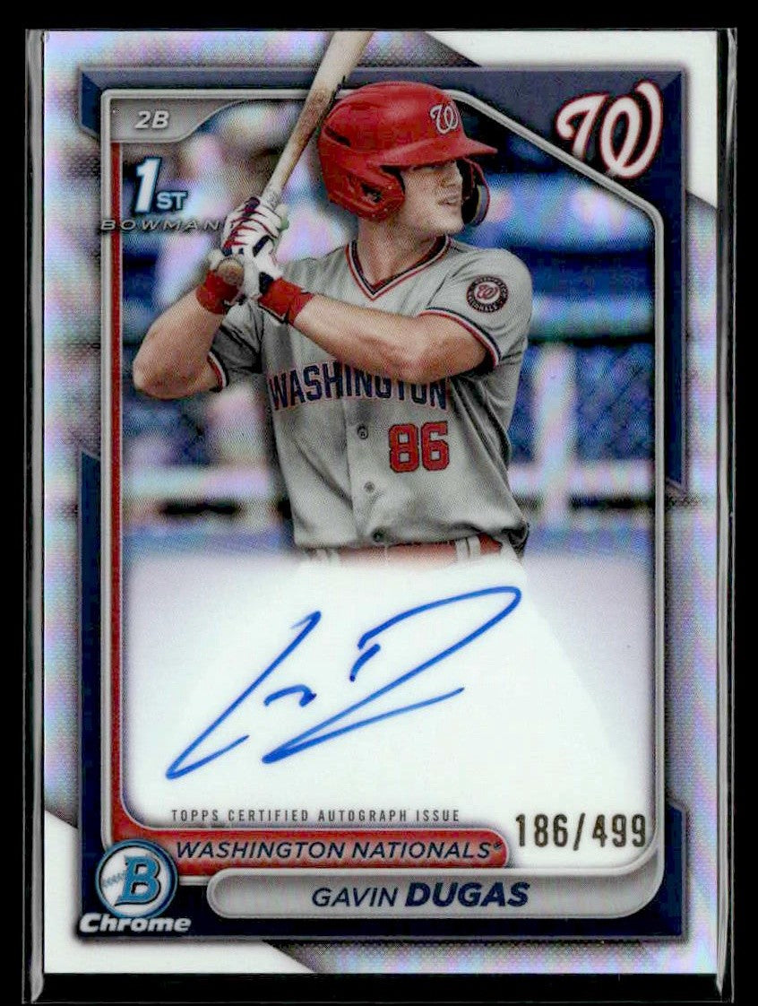 2024 Bowman Chrome #CPA-GD Gavin Dugas Prospects Autographs Refractors #/499