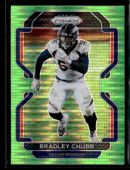2021 Panini Prizm #203 Bradley Chubb Neon Green Pulsar