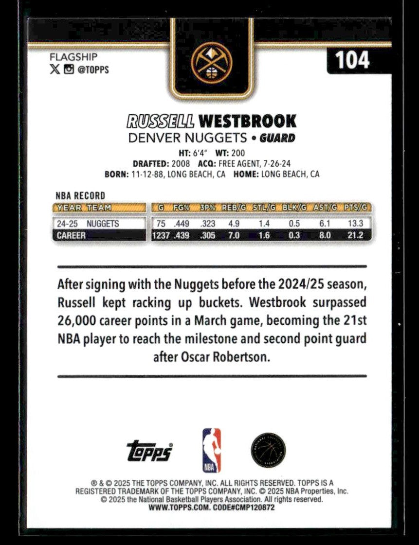 2025-26 Topps #104 Russell Westbrook