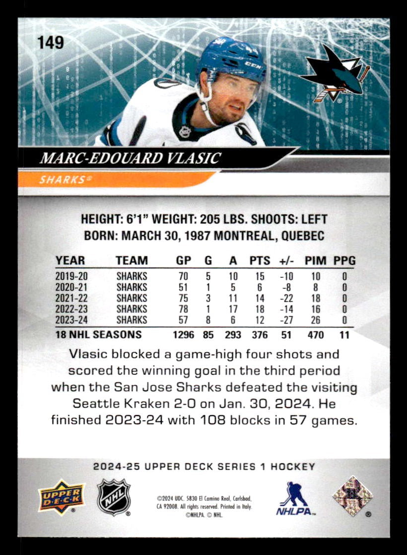 2024-25 Upper Deck #149 Marc-Edouard Vlasic