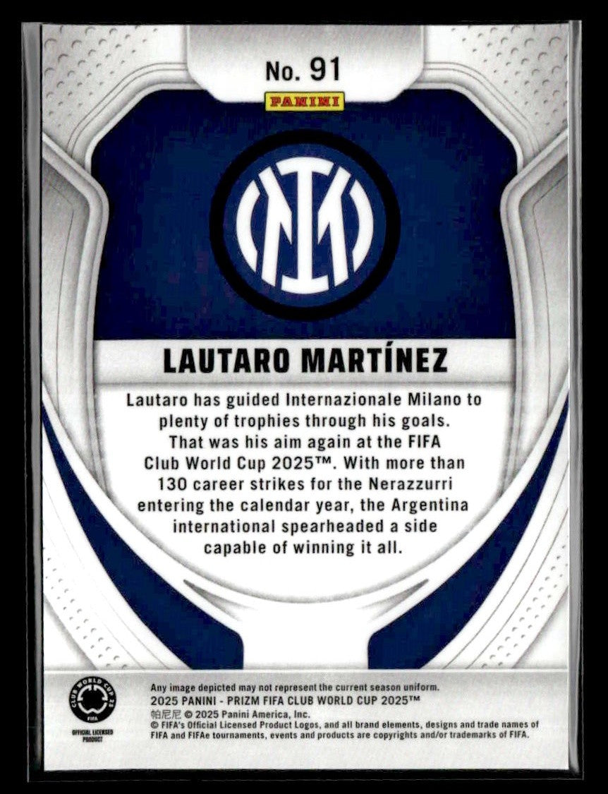 2025 Panini Prizm FIFA Club World Cup #91 Lautaro Martinez