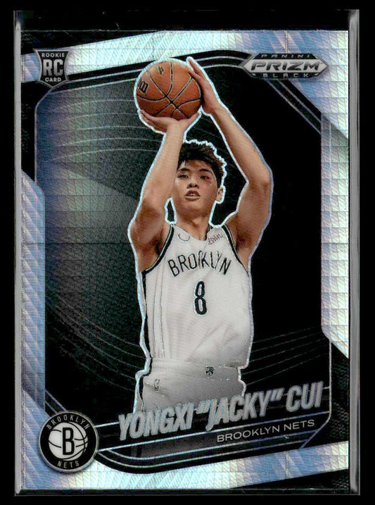 2024-25 Panini Prizm Black #202 Yongxi "Jacky" Cui Hyper