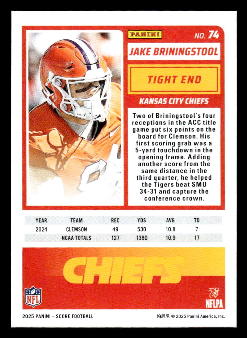 2025 Score #74 Jake Briningstool