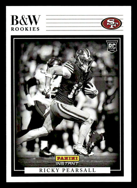 2024 Panini Instant NFL Black & White Rookies #BWR-31 Ricky Pearsall