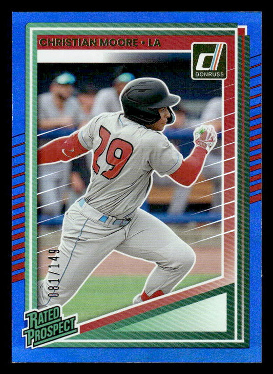 2025 Donruss #145 Christian Moore Blue - #081/149