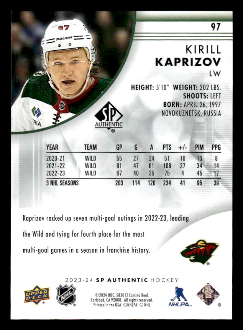 2023-24 SP #97 Kirill Kaprizov