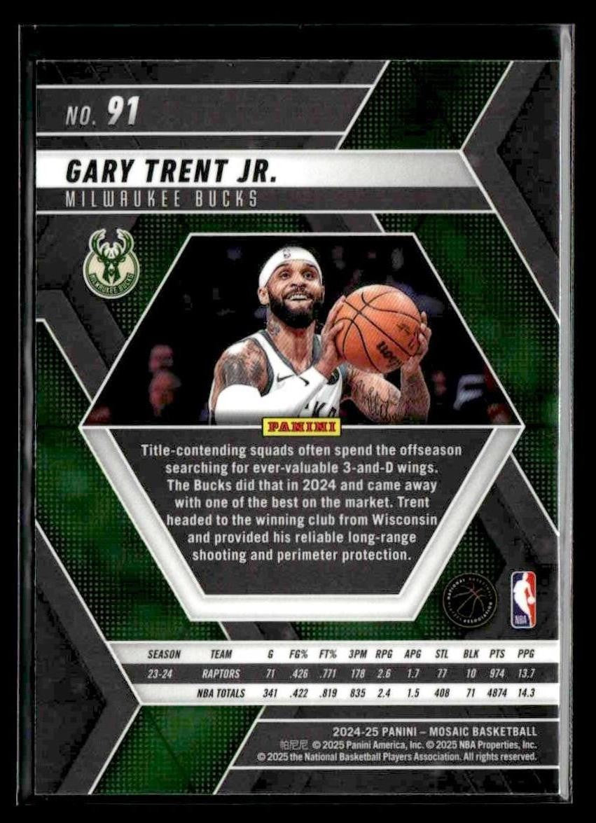 2024-25 Panini Mosaic #91 Gary Trent Jr.